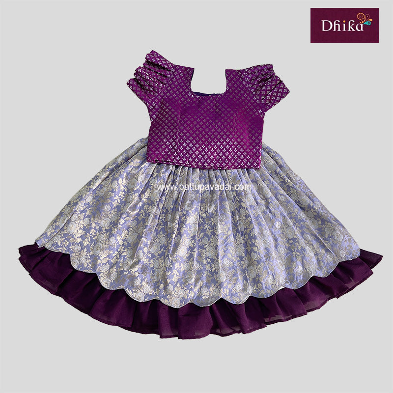 Kamya Fancy Langa Purple Pastel and Magenta Top