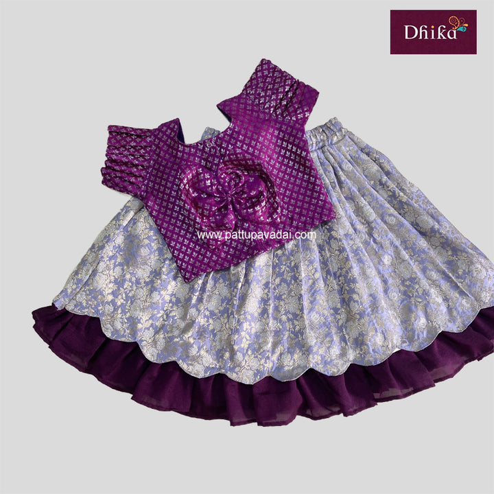 Kamya Fancy Langa Purple Pastel and Magenta Top