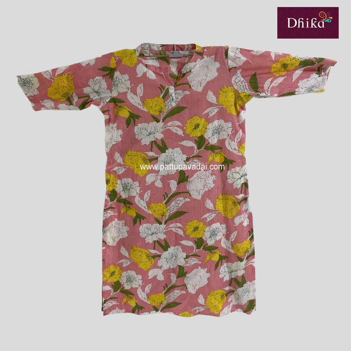 Baby Pink Soft Cotton Kurti