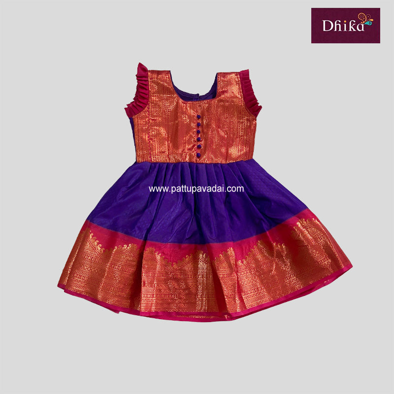 Violet Soft Silk Frock