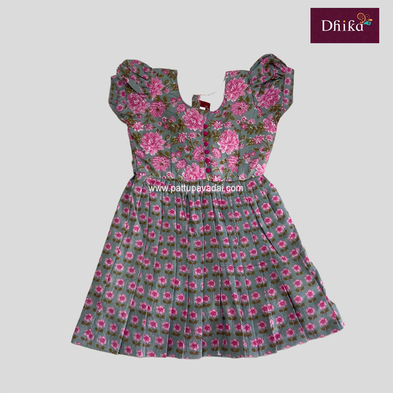 Soft Cotton Frock Grey