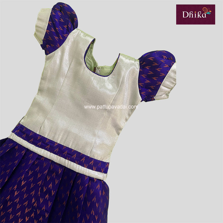 Blue and Silver Banarasi Skirt and Top