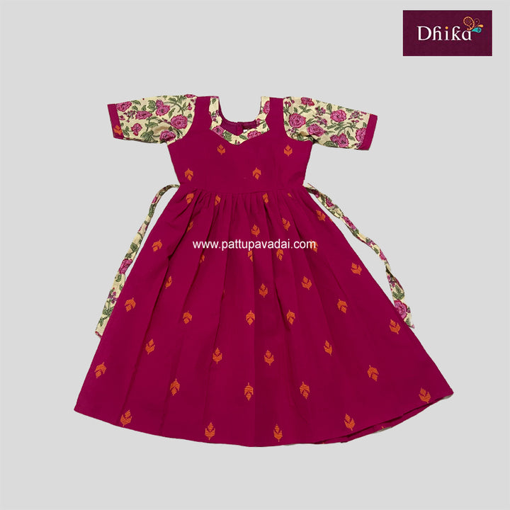 Pure Cotton Long Gown Pink