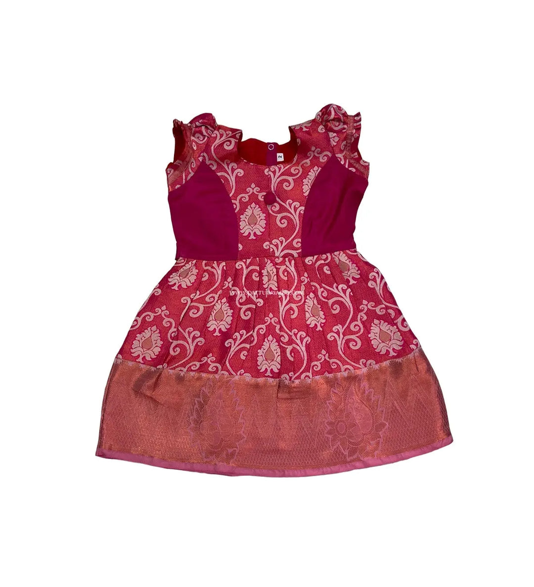 Silk Frock Pink - Pattupavadai.com