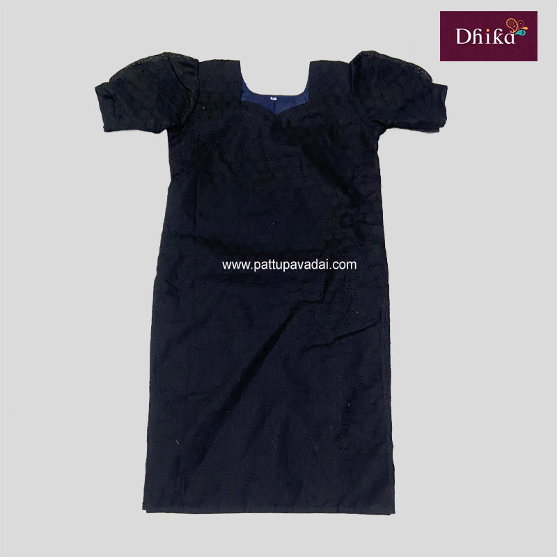 Hakoba Black Kurti – Elegant Embroidered Cotton Kurti for Women