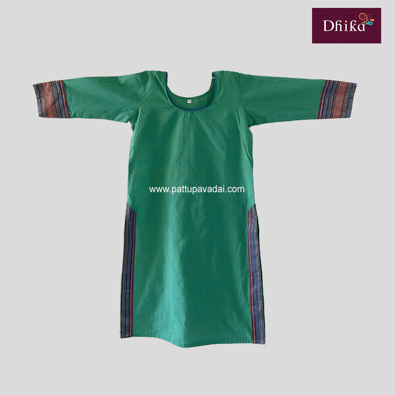 Buy Chettinad Cotton Sea Green Kurti Online  – Soft & daily wear kurthi for Women