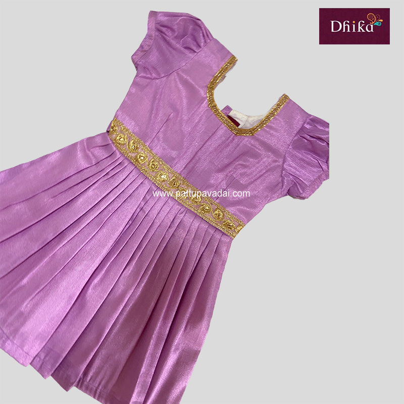 Lavender Tissue Silk Frock