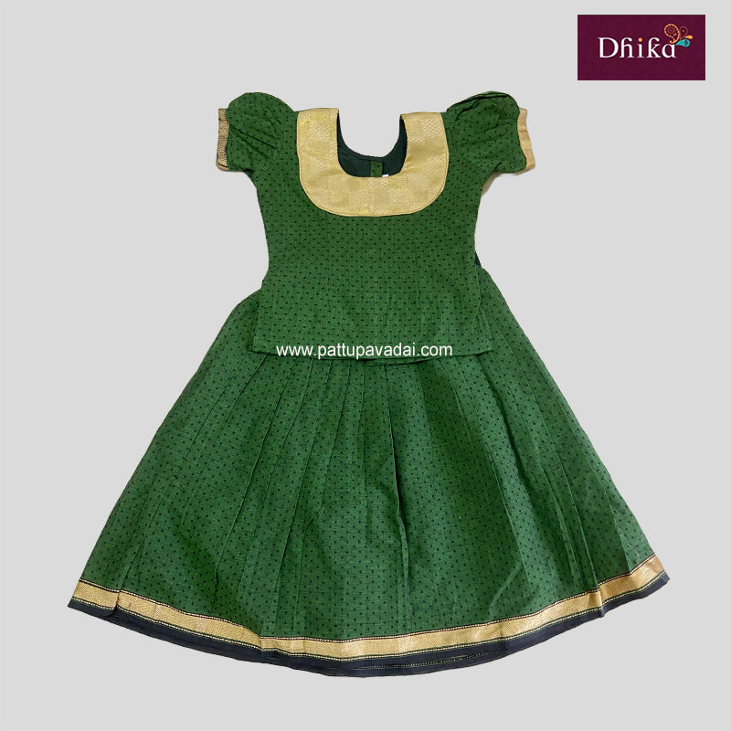 Pure Cotton Green Pavadai Sattai