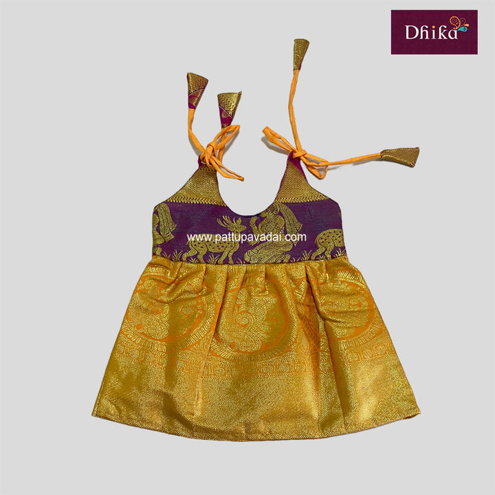 Yellow Silk Frock for Kids – Festive & Party Wear Dress