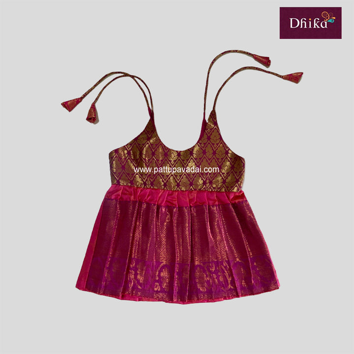 Magenta Silk Frock for Girls – Premium Party & Festive Wear Dress