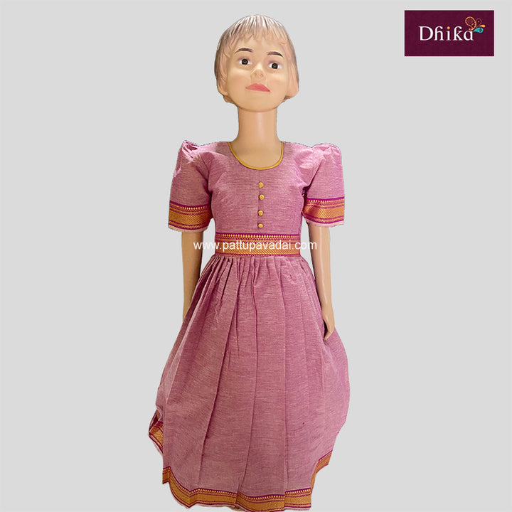 Pure Cotton Long Gown Lavender