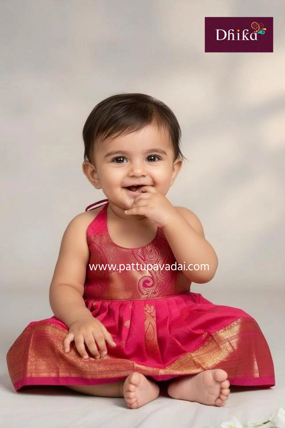Cute Pink Silk Frock for Kids | Festive & Party Wear Dress