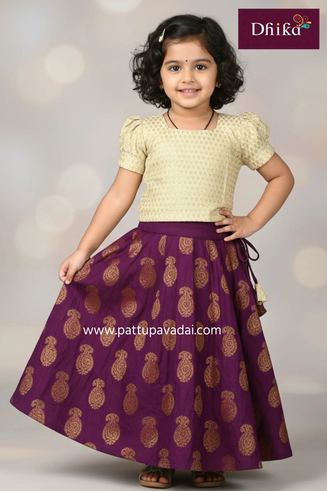 Fancy Langa Magenta and Cream