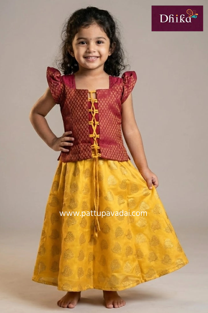 Fancy Red and Yellow Langa 