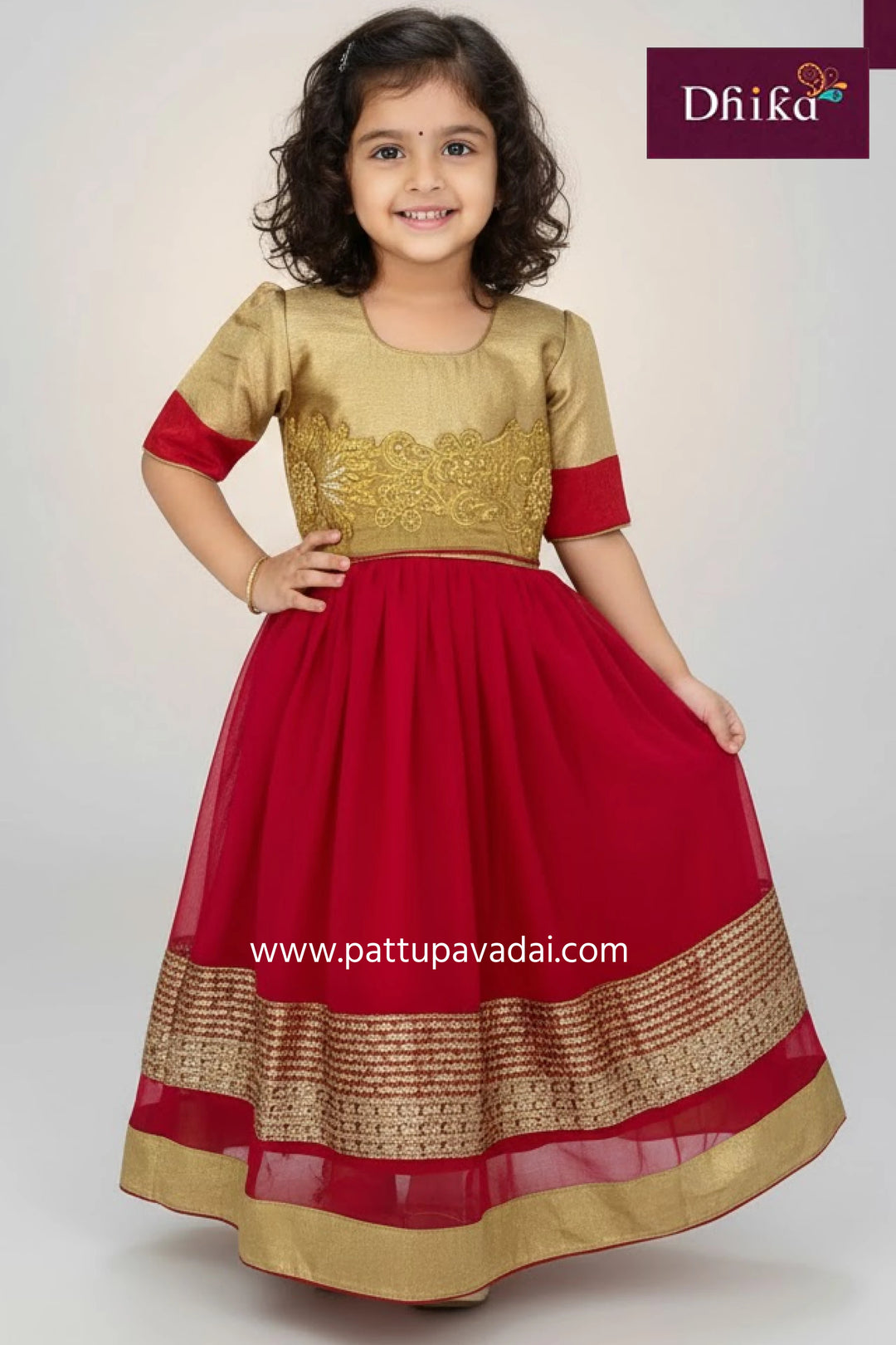 golden and maroon party wear long gown elegant festive gown with rich color combination