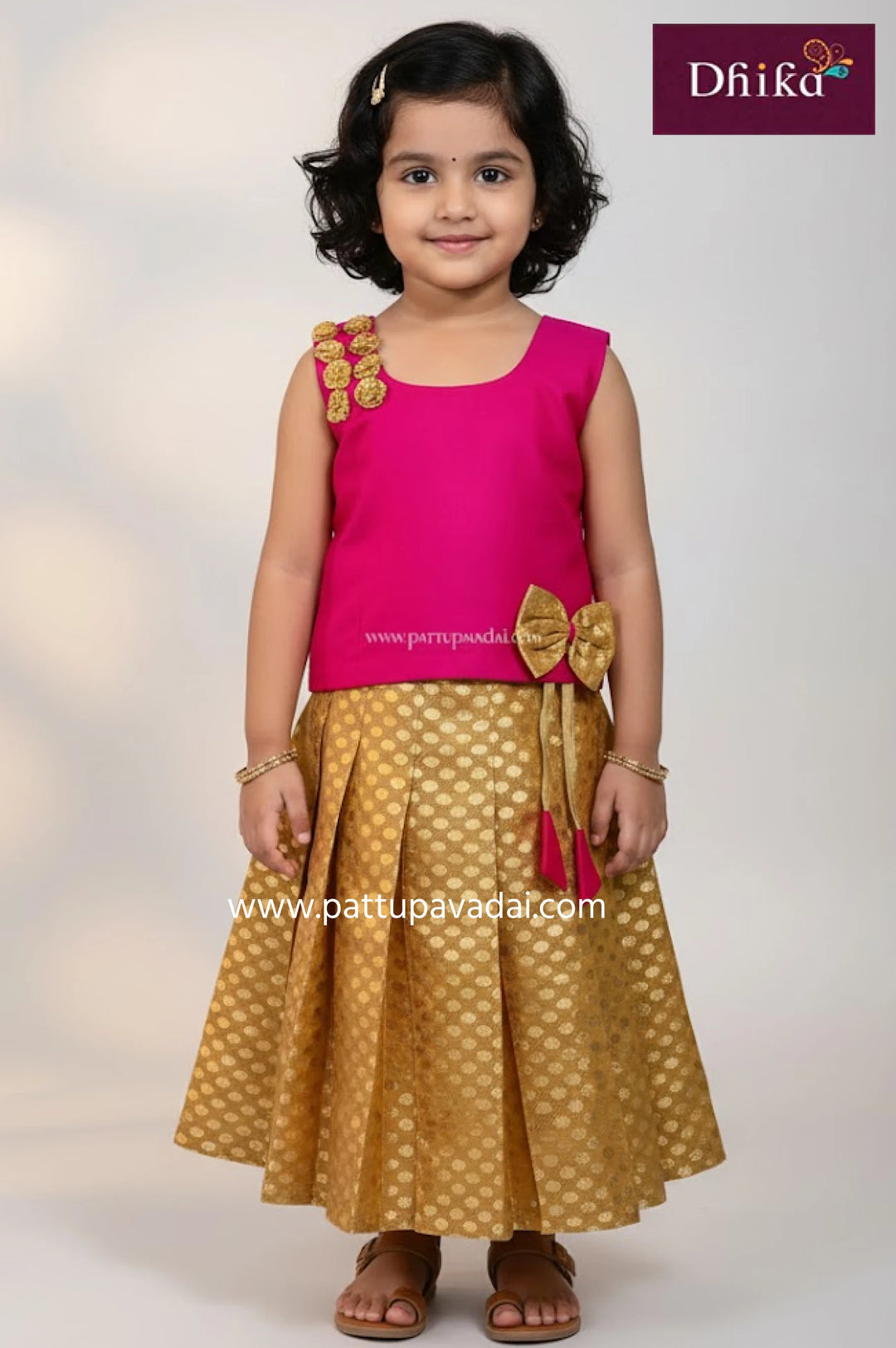 Kids Fancy Langa Cream and Pink