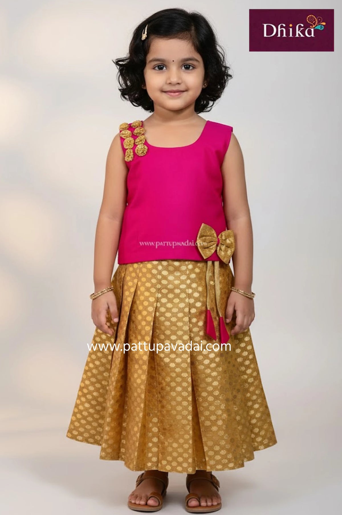 Kids Fancy Langa Cream and Pink