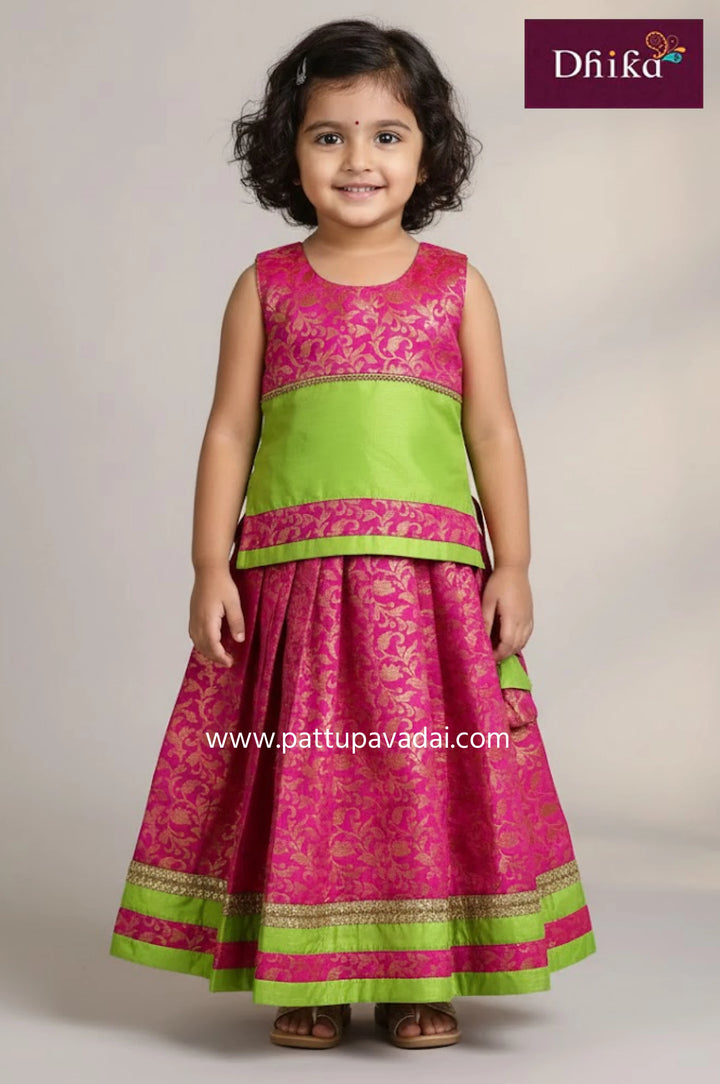 Kids Fancy Langa Pink and Parrot Green 