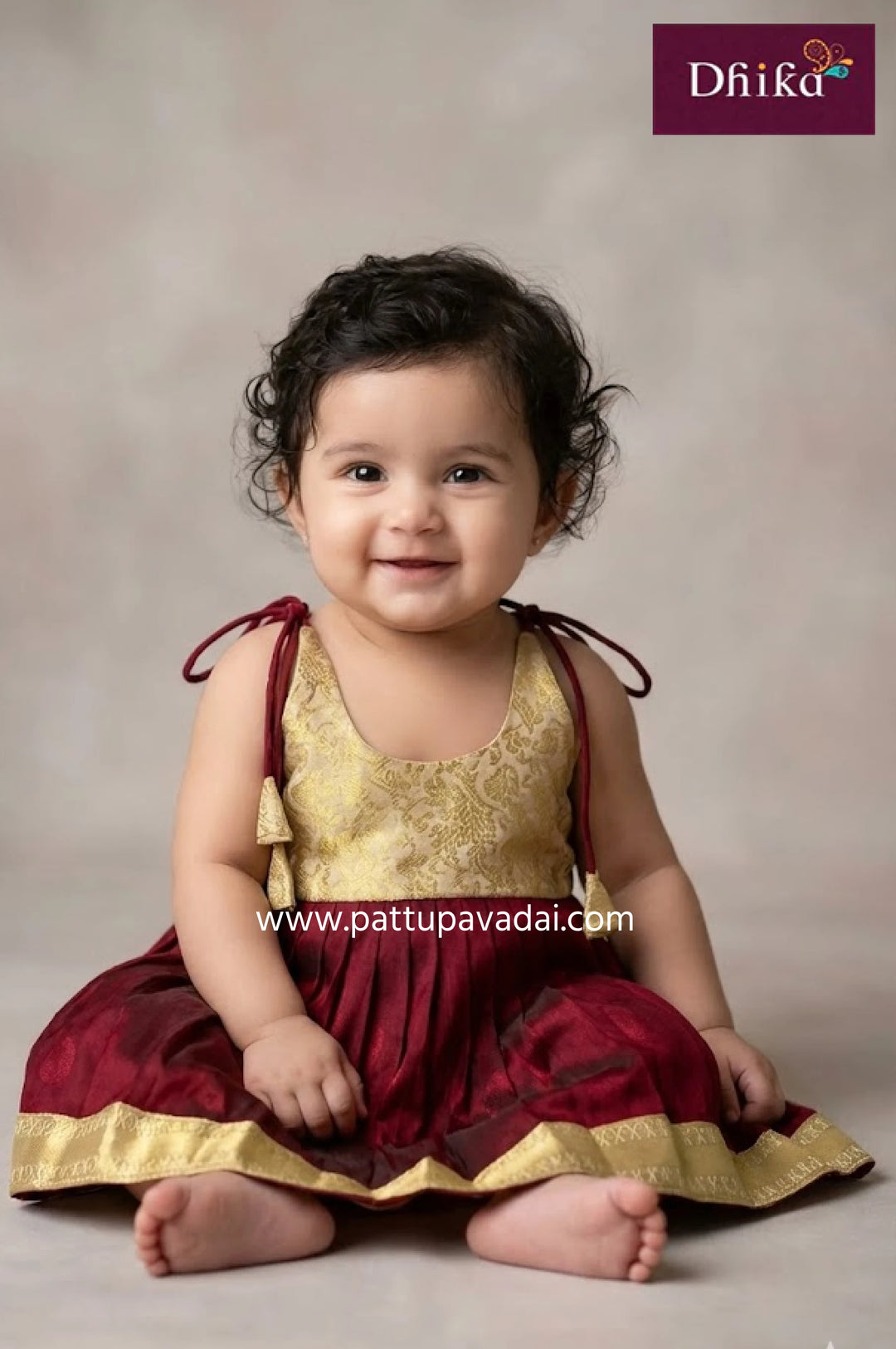 maroon just born silk frock elegant party wear for newborns