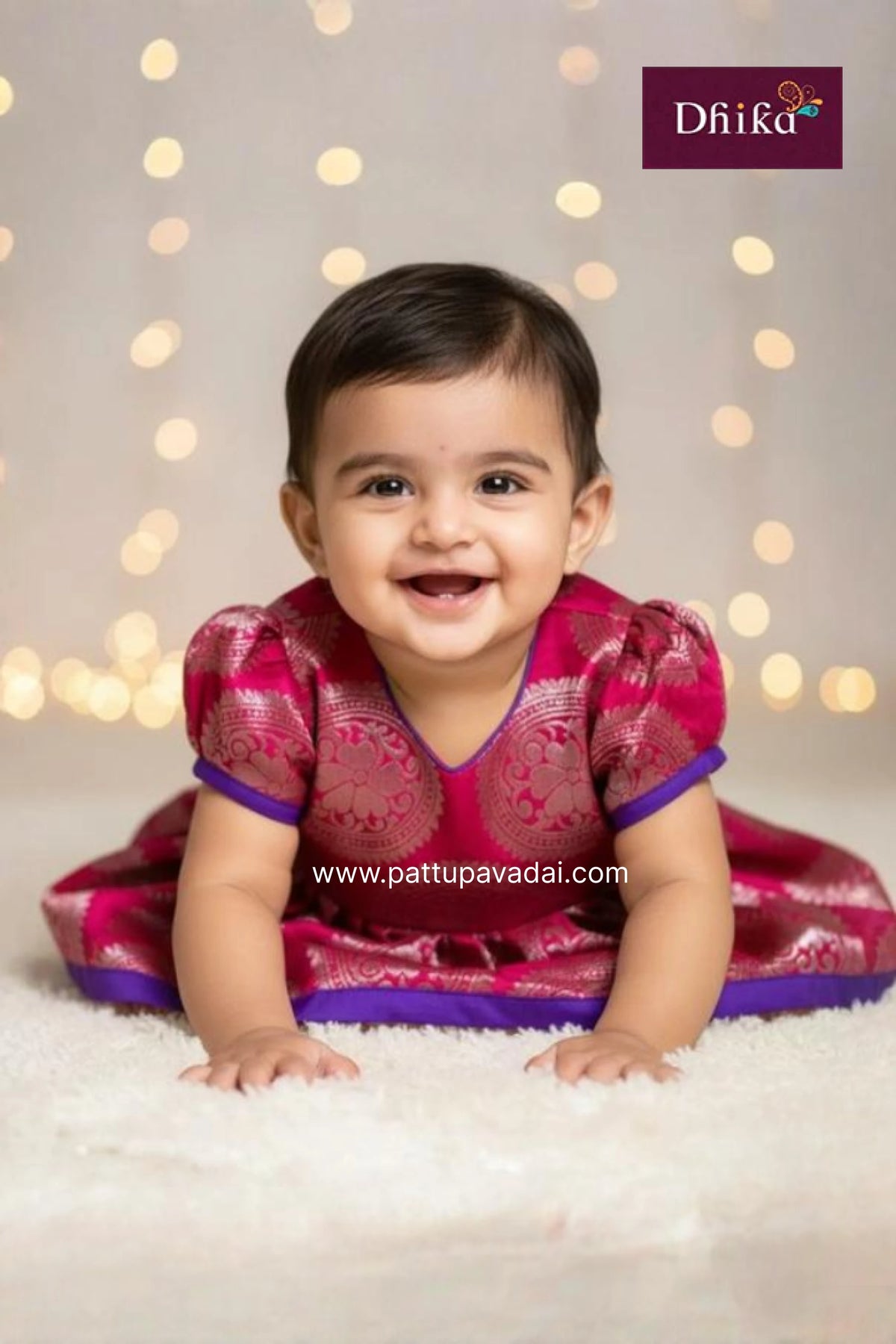 PinkSilkFrockforNewbornBabyGirls_PartyWearDress