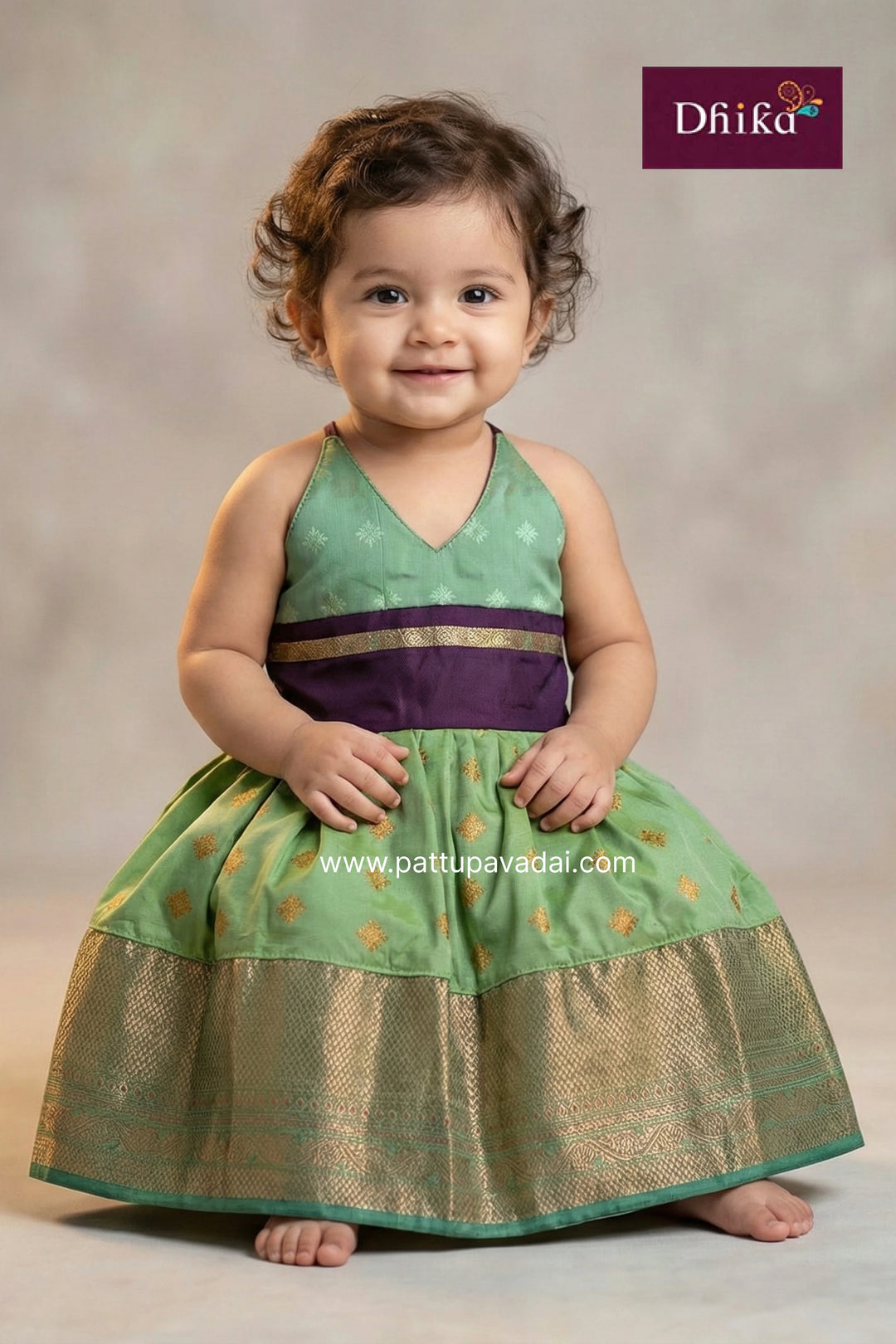 Pista_Green_Silk_Frock_for_Girls___Kids_Party_Wear_Dress_1