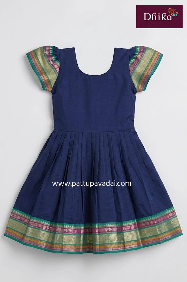 Pure Cotton Navy Blue Frock – Soft & Comfortable Everyday Wear for Kids