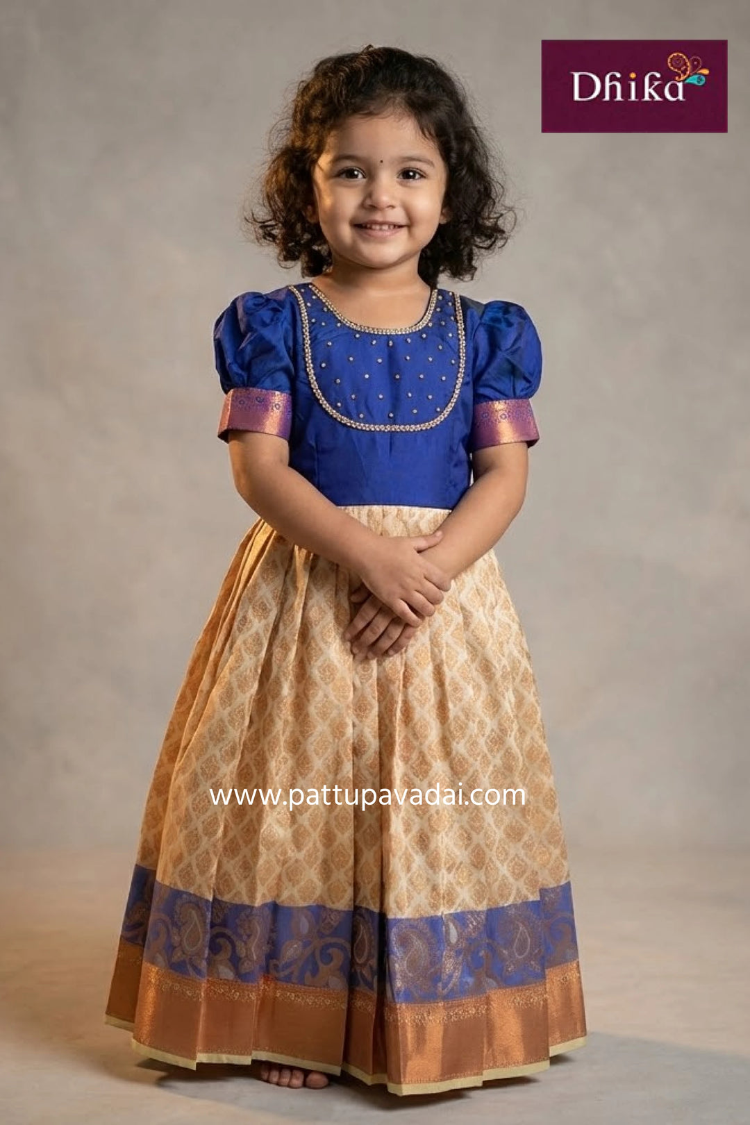 white and blue semi silk long gown elegant party wear gown crafted from premium semi silk fabric