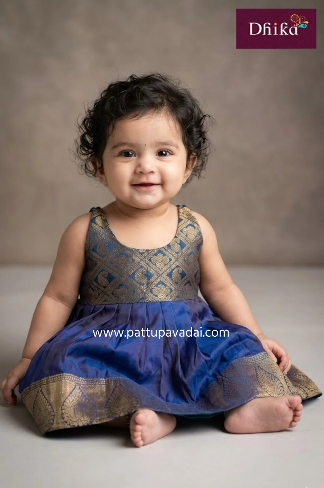 silk cotton grey knot frock for kids stylish comfortable wear