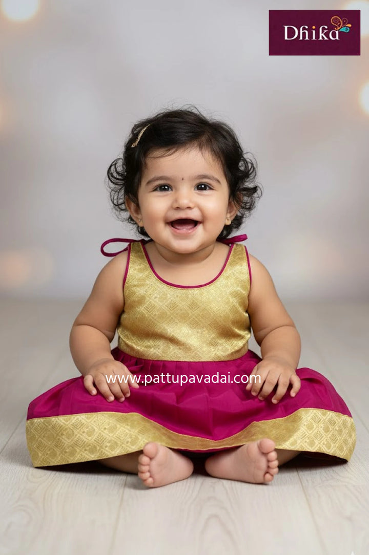 pink and cream silk frock elegant easy to wear party outfit