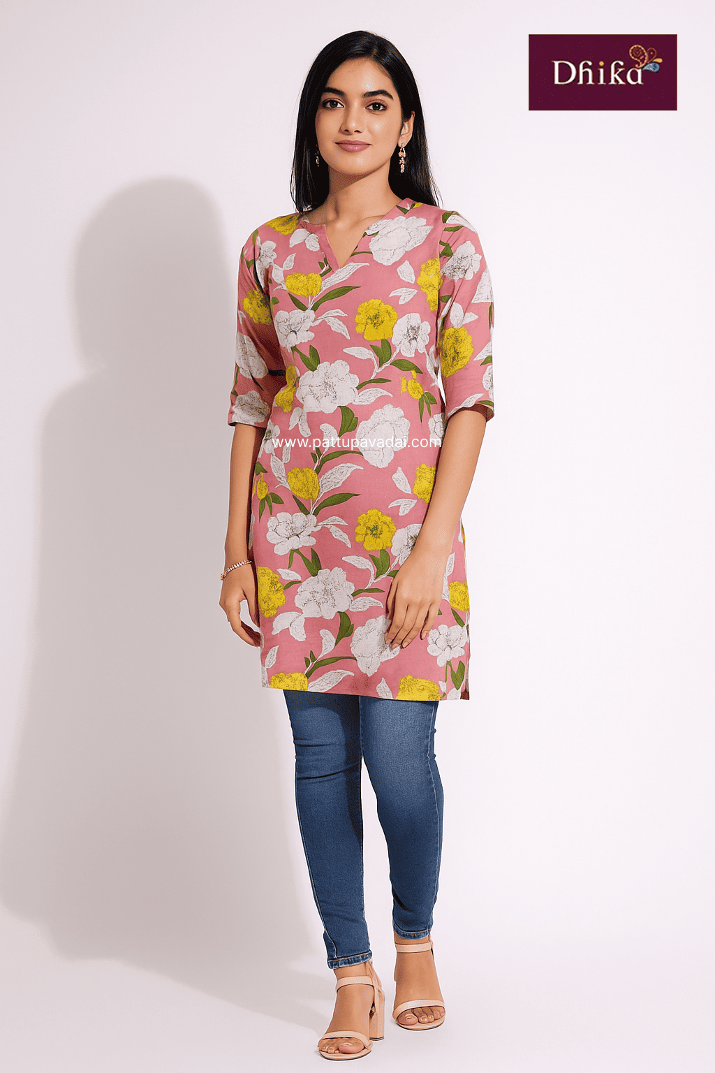 baby pink soft cotton kurti for kids comfortable breathable everyday wear