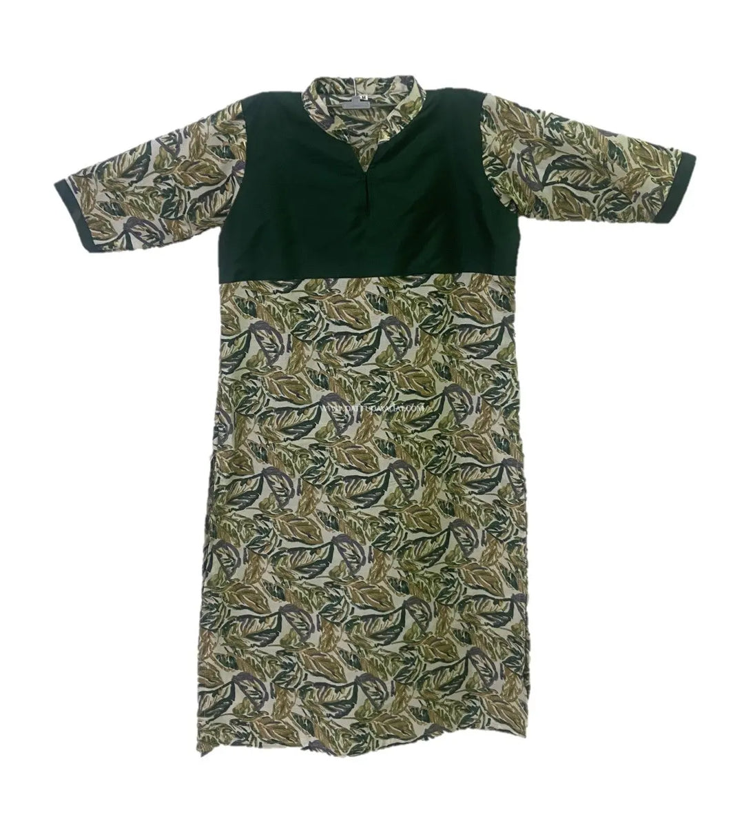 Dark Green Rayon Kurti - Pattupavadai.com