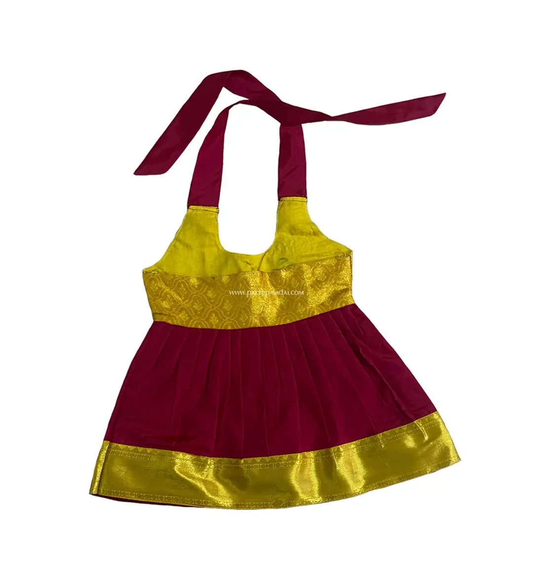 Designer Frock Pink and Yellow - Pattupavadai.com