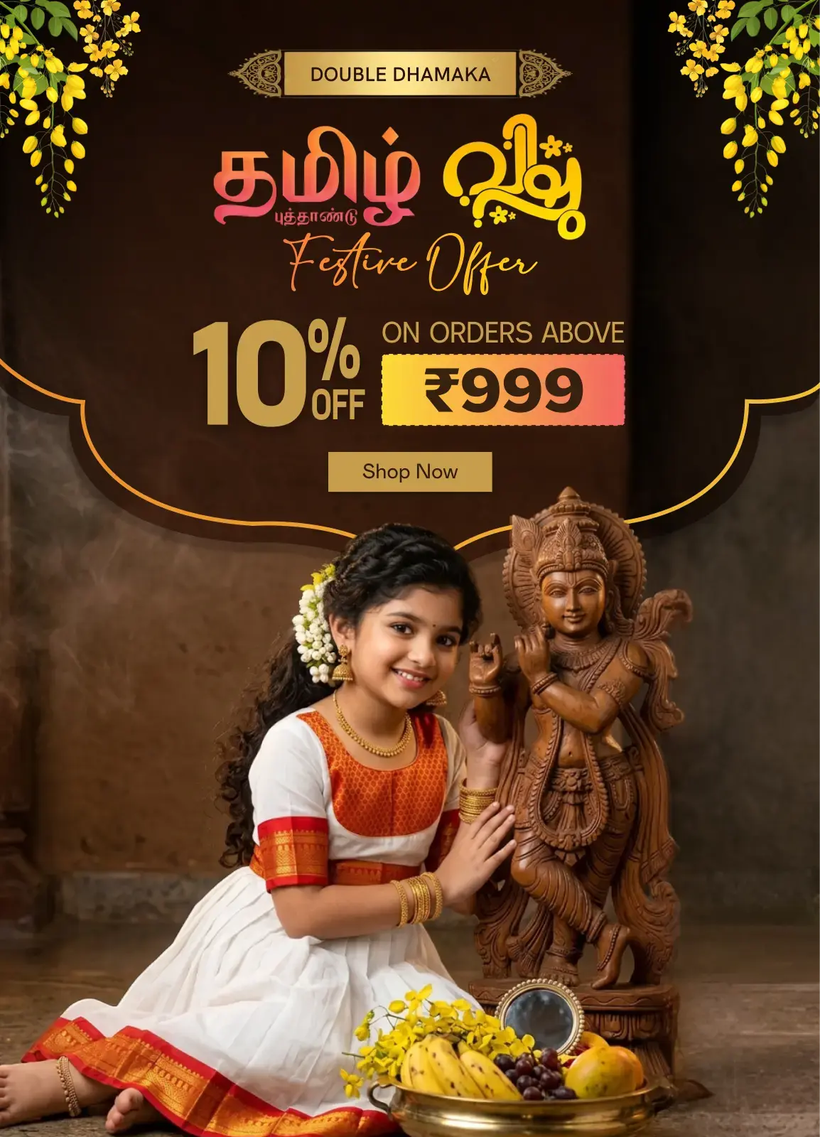 Festival offer on pattu pavadai for girls ethnic dresses collection