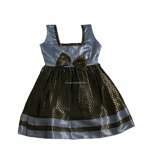 pattu frock for baby girl grey black tissue festive kids dress
