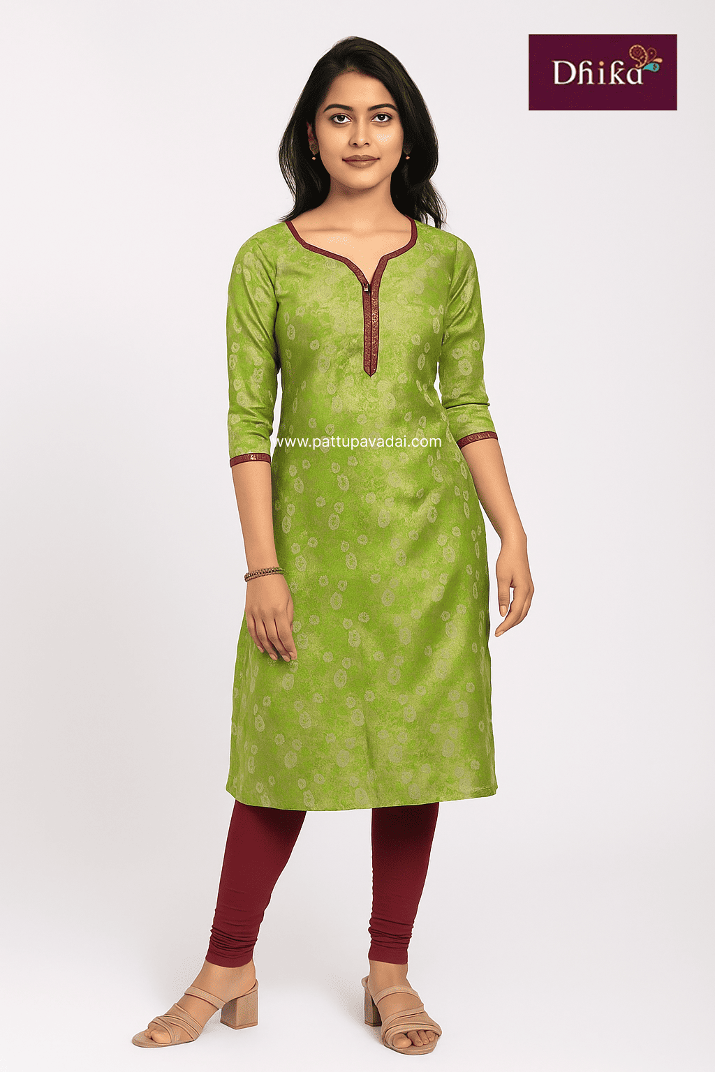 kamya pastel green kurti for kids soft comfortable traditional wear