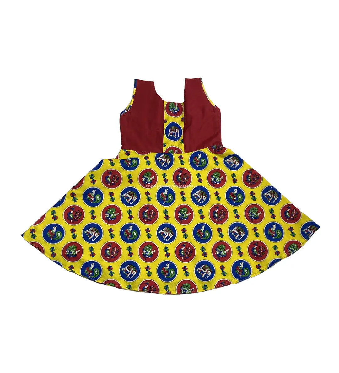 Kids Cotton Frock Multicolor - Pattupavadai.com