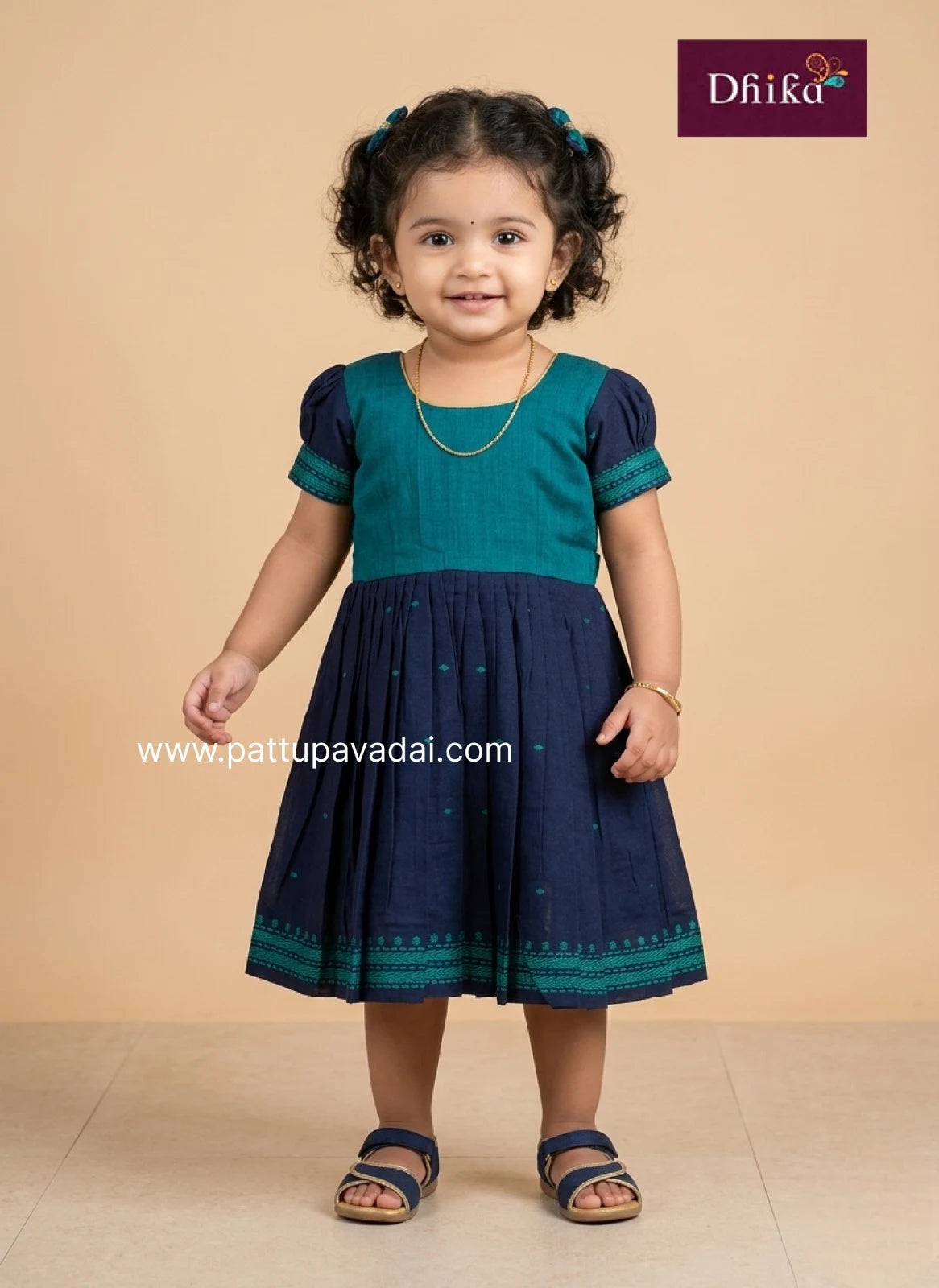 navy blue cotton frock for girls kids daily wear dress