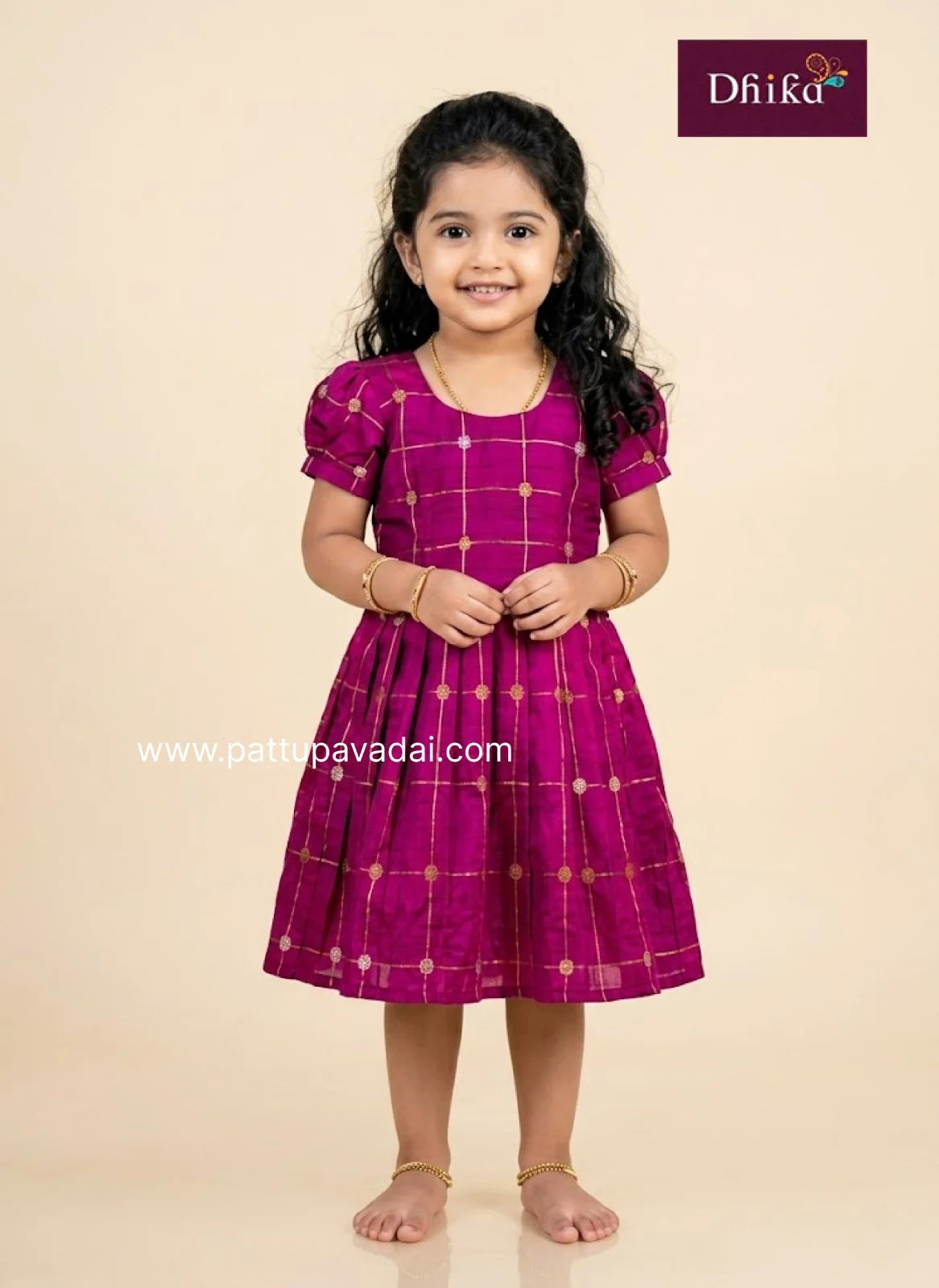 raw silk frock for girls traditional kids dress