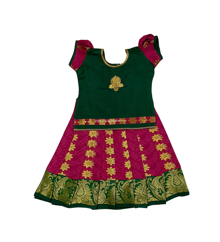 Silk Cotton Pattu Pavadai Maroon - Pattupavadai.com