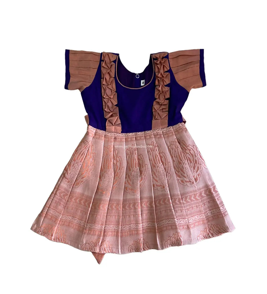 Silk Frock Baby Pink - Pattupavadai.com