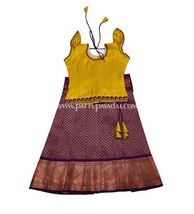 Readymade Girls Pattu Pavadai Online Shopping | Kids Pattu Langa